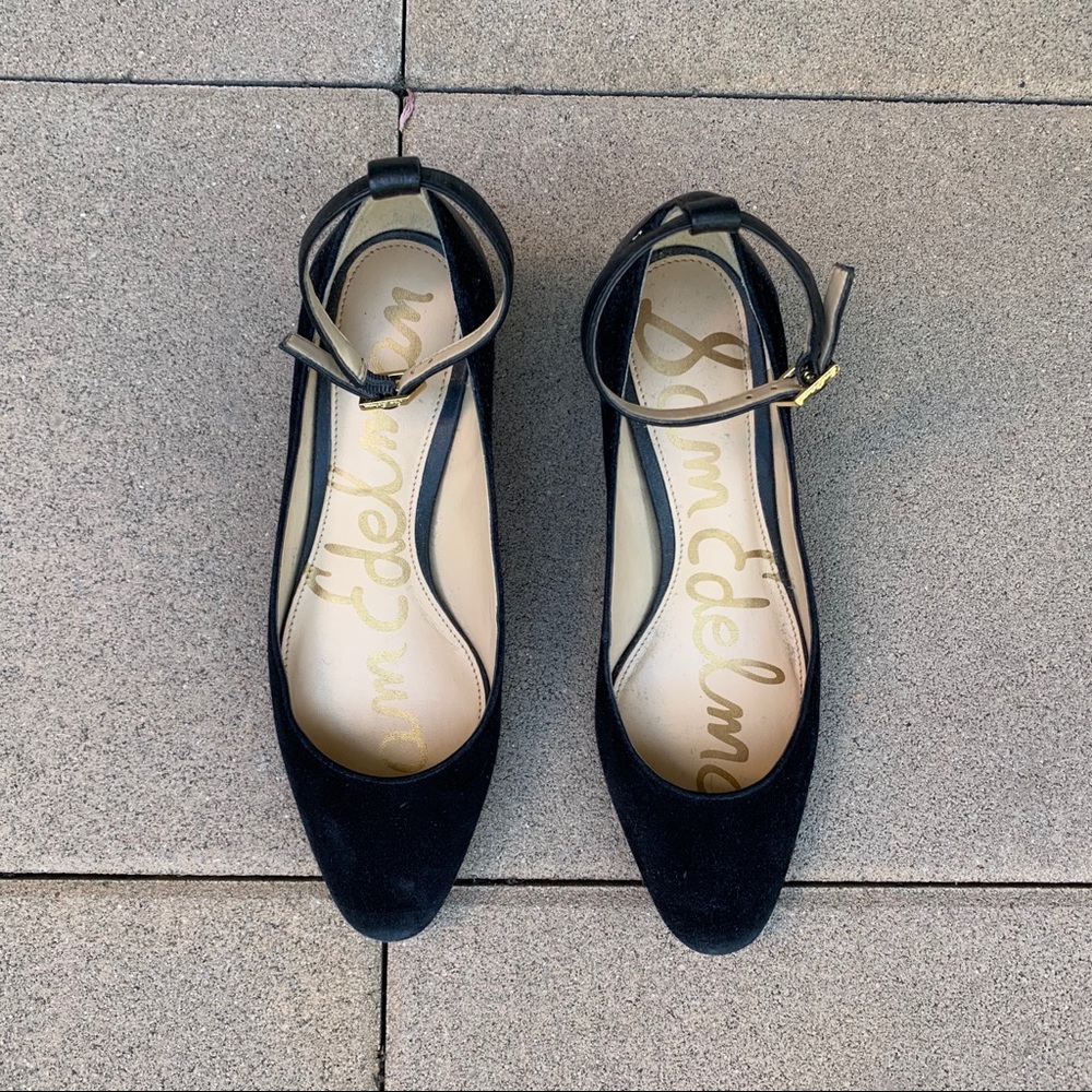 Sam edelman ankle strap low block heel pump